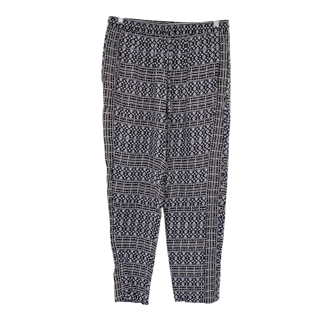BCBG Geometric Print Y2K Pull On Casual Pants Size Small
